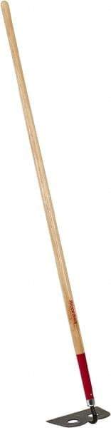 Razor-Back - 6" High x 10" Wide Square Steel Hoe - 66" Long Wood Straight Handle - Makers Industrial Supply