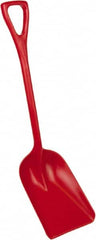 Remco - 14" High x 11" Wide Square Plastic Shovel - 38" Long Plastic D-Grip Handle - Makers Industrial Supply