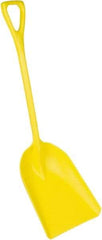 Remco - 17" High x 14" Wide Square Plastic Shovel - 42" Long Plastic D-Grip Handle - Makers Industrial Supply