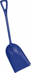 Remco - 17" High x 14" Wide Square Plastic Shovel - 42" Long Plastic D-Grip Handle - Makers Industrial Supply