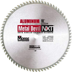 M.K. MORSE - 10" Diam, 5/8" Arbor Hole Diam, 72 Tooth Wet & Dry Cut Saw Blade - Steel, Standard Round Arbor - Makers Industrial Supply