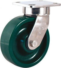 Albion - 8" Diam x 2" Wide x 10-1/8" OAH Top Plate Mount Swivel Caster - Makers Industrial Supply