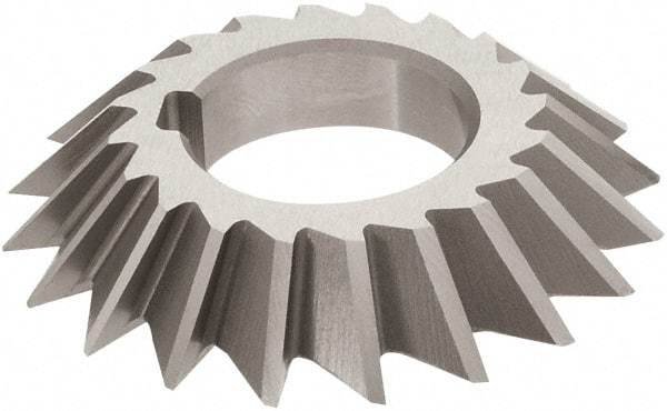 Keo - 3" Diam x 1/2" Width of Cut, 60° Included Angle, Arbor Connection, High Speed Steel Single Angle Cutter - Left Hand Cut, TiN Coated - Makers Industrial Supply