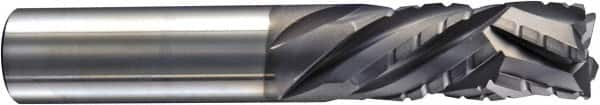 Niagara Cutter - 3/8" Cutting Diam x 1" Length of Cut, 5 Flute, Compression Spiral Router Bit - Diamond Coated, Right Hand Cut, Solid Carbide, 3" OAL x 3/8" Shank Diam, Chipbreaker, 30° Helix Angle - Makers Industrial Supply