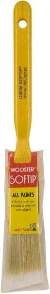 Wooster Brush - 1" Synthetic Sash Brush - 2-3/16" Bristle Length, Plastic Handle - Makers Industrial Supply