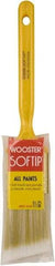 Wooster Brush - 1-1/2" Synthetic Sash Brush - 2-3/16" Bristle Length, Plastic Handle - Makers Industrial Supply