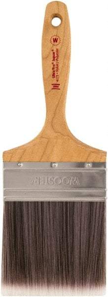 Wooster Brush - 4" Synthetic Wall Brush - 3-15/16" Bristle Length, Maple Handle - Makers Industrial Supply