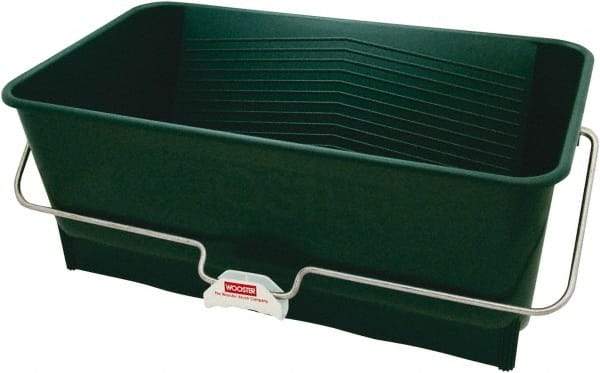 Wooster Brush - 5 Gal, 10" High, Polypropylene Rectangular Green Single Pail - Handle Included, 14" Top Length x 24" Top Width - Makers Industrial Supply