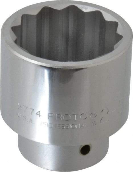 Proto - 2-5/16", 1" Drive, Standard Hand Socket - 12 Points, 3-17/64" OAL, Alloy Steel, Satin Finish - Makers Industrial Supply