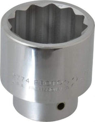 Proto - 2-5/16", 1" Drive, Standard Hand Socket - 12 Points, 3-17/64" OAL, Alloy Steel, Satin Finish - Makers Industrial Supply