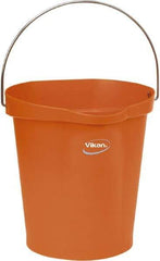 Vikan - 3 Gal, Polypropylene Round Orange Single Pail with Pour Spout - Handle Included - Makers Industrial Supply