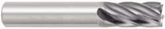 OSG - 5/8", 1-1/4" LOC, 5/8" Shank Diam, 3-1/2" OAL, 6 Flute, Solid Carbide Square End Mill - Single End, Uncoated, Spiral Flute, 30° Helix, Centercutting, Right Hand Cut, Right Hand Flute, Series 461 - Makers Industrial Supply