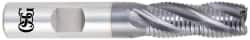 OSG - 5/8" Diam, Fine Pitch, 1-5/8" LOC, 4 Flute Cobalt Roughing Square End Mill - TiCN Finish, 3-3/4" OAL, 5/8" Shank Diam, Single End, Centercutting, 30° Helix - Makers Industrial Supply