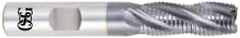 OSG - 1" Diam, Fine Pitch, 1" LOC, 5 Flute Cobalt Corner Chamfer Roughing End Mill - TiCN Finish, 3-1/2" OAL, 1" Shank Diam, Single End, Centercutting, 30° Helix - Makers Industrial Supply