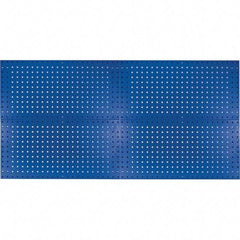 Kennedy - 18" Wide x 36" High Industrial Steel Tool Peg Board System - 4 Panels, 60 Hooks, Steel, Blue - Makers Industrial Supply