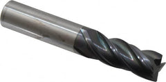 Accupro - 1/2", 4 Flute, Single End, Solid Carbide, Corner Chamfer End Mill - 3" OAL, Right Hand Flute, 1-1/4" LOC, Right Hand Cut - Makers Industrial Supply