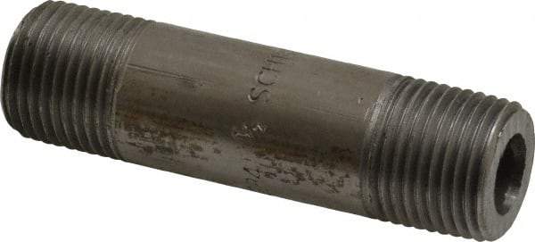 Value Collection - Schedule 160, 1/2" Diam x 3" Long Black Pipe Nipple - Threaded - Makers Industrial Supply