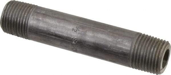 Value Collection - Schedule 160, 1/2" Diam x 4" Long Black Pipe Nipple - Threaded - Makers Industrial Supply