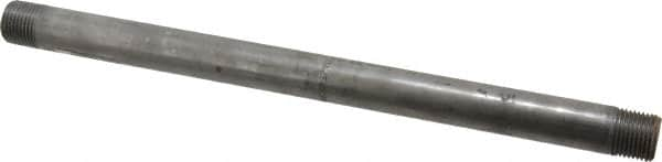 Value Collection - Schedule 160, 1/2" Diam x 12" Long Black Pipe Nipple - Threaded - Makers Industrial Supply