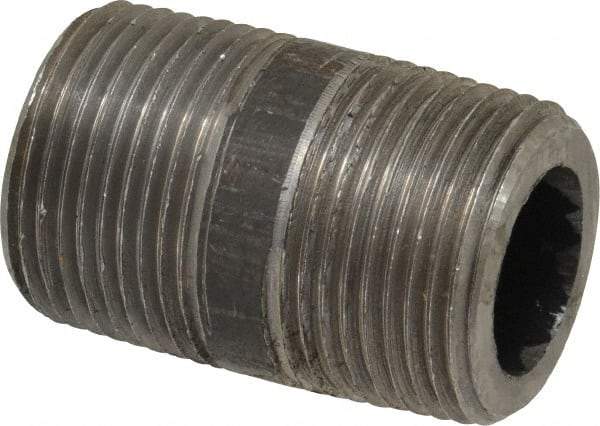 Value Collection - Schedule 160, 1" Diam x 2" Long Black Pipe Nipple - Threaded - Makers Industrial Supply