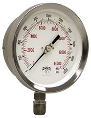 Winters - 4" Dial, 1/4 Thread, 30-0-60 Scale Range, Pressure Gauge - Lower Connection Mount, Accurate to 1% of Scale - Makers Industrial Supply