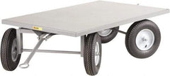 Little Giant - 2,000 Lb Capacity Steel Tracking Trailer - Steel Deck, 36" OAW, Mold On Rubber Casters - Makers Industrial Supply