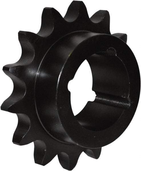 U.S. Tsubaki - 15 Teeth, 1/2" Chain Pitch, Chain Size 40, Taper Lock Sprocket - 1" Bore Diam, 2.652" Outside Diam - Makers Industrial Supply