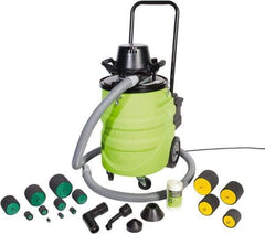 Greenlee - 12 Gal Plastic Tank, Electric Powered Power Fishing Blower/Wet/Dry Vacuum System - 120 Volt, 11.8 Amps, 15' Hose Fitting, Washable Stainless Steel, Accessories Included - Makers Industrial Supply