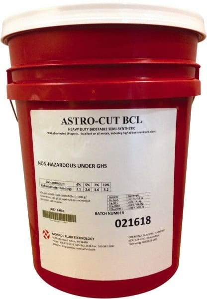 Monroe Fluid Technology - 5 Gal Pail Cutting & Grinding Fluid - Semisynthetic - Makers Industrial Supply