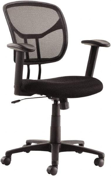 OIF - 41-1/8" High Task Chair - 25" Wide x 26" Deep, Mesh Seat, Black - Makers Industrial Supply