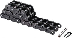 U.S. Tsubaki - 1/2" Pitch, ANSI 40, Solid Roller Chain - Chain No. 40, 3,416 Lb. Capacity, 5/16" Roller Diam, 5/16" Roller Width - Makers Industrial Supply