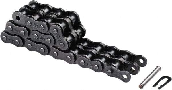 U.S. Tsubaki - 1" Pitch, ANSI 80, Solid Roller Chain - Chain No. 80, 41,027 Lb. Capacity, 5/8" Roller Diam, 5/8" Roller Width - Makers Industrial Supply