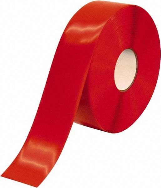 PRO-SAFE - Red Solid Color PVC Tape - 3" Wide x 100' Long x 50 mil Thick, General Traffic - Makers Industrial Supply