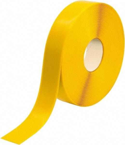 PRO-SAFE - Yellow Solid Color PVC Tape - 2" Wide x 100' Long x 50 mil Thick, General Traffic - Makers Industrial Supply