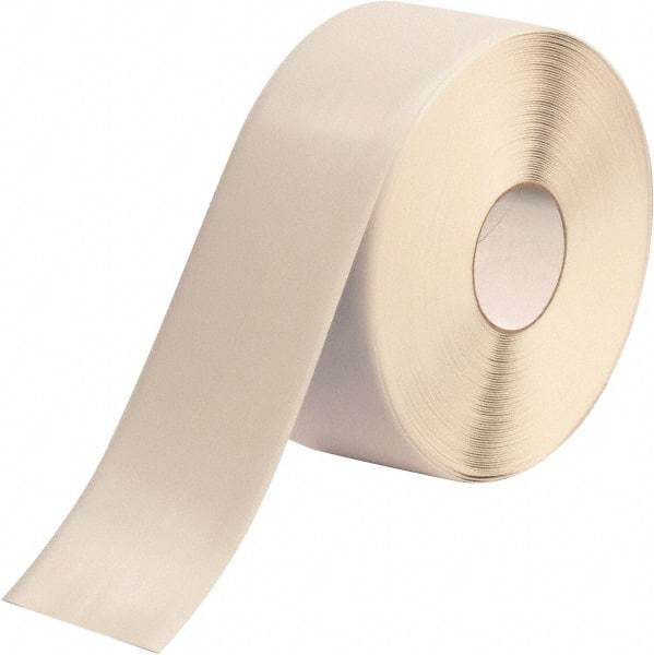 PRO-SAFE - White Solid Color PVC Tape - 4" Wide x 100' Long x 50 mil Thick, General Traffic - Makers Industrial Supply