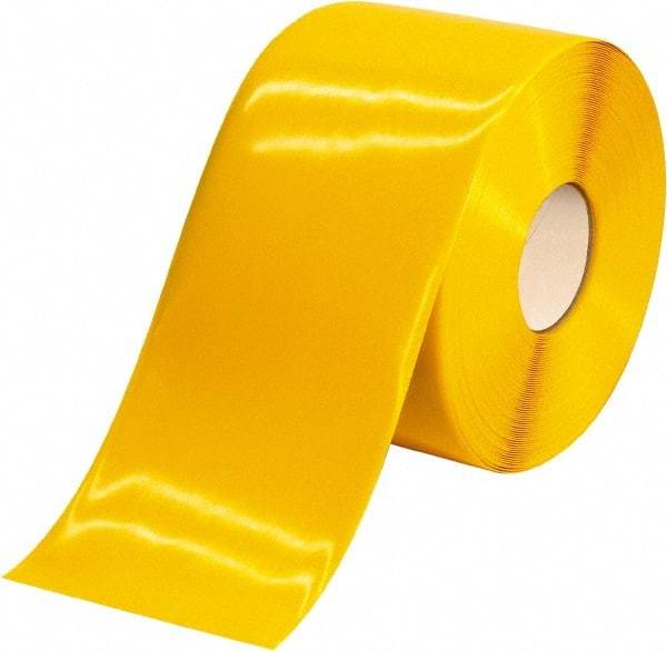 PRO-SAFE - Yellow Solid Color PVC Tape - 6" Wide x 100' Long x 50 mil Thick, General Traffic - Makers Industrial Supply