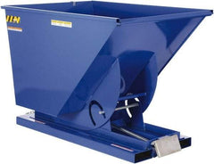 Vestil - 4,000 Lb Load Capacity, 1-1/2 Cu Yd, Steel Self-Dumping Hopper - 43-9/16" Wide x 68-3/8" Long x 51-13/16" High, Blue - Makers Industrial Supply