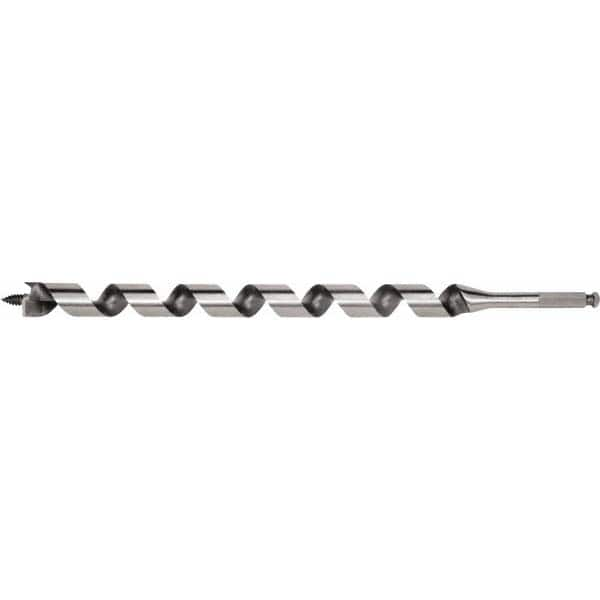 Irwin - 11/16", 7/16" Diam Hex Shank, 24" Overall Length with 21" Twist, Utility Auger Bit - Makers Industrial Supply