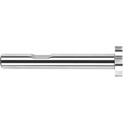 Harvey Tool - 1" Cut Diam, 3/64" Cut Width, 1/4" Shank, Straight-Tooth Woodruff Keyseat Cutter - Exact Industrial Supply