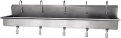 SANI-LAV - 97" Long x 16-1/2" Wide Inside, 1 Compartment, Grade 304 Stainless Steel Hands Free Hand Sink - 16 Gauge, 100" Long x 20" Wide x 18" High Outside, 8" Deep - Makers Industrial Supply