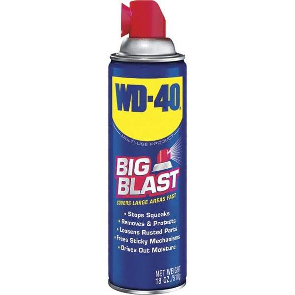 WD-40 - 18 oz Multi-Use Product with Big-Blast Spray - Liquid, Stop Squeaks, Removes & Protects, Loosens Rusted Parts, Free Sticky Mechanisms, Drives Out Moisture - Makers Industrial Supply