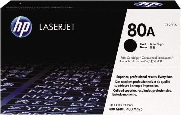 Hewlett-Packard - Black Toner Cartridge - Use with HP LaserJet Pro 400 M401, 400 MFP M425 - Makers Industrial Supply