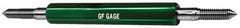 GF Gage - 1-1/2 - 6, Class 3B, Double End Plug Thread Go/No Go Gage - Hardened Tool Steel, Size 5 Handle Included - Makers Industrial Supply