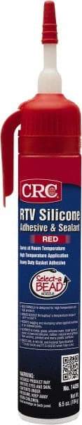 CRC - 8 oz Tube Red RTV Silicone Gasket Sealant - -80 to 500°F Operating Temp, 24 hr Full Cure Time - Makers Industrial Supply