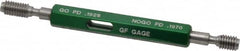 GF Gage - #12-28, Class 2B, Double End Plug Thread Go/No Go Gage - Hardened Tool Steel, Size 0 Handle Included - Makers Industrial Supply