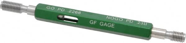 GF Gage - 1/4-28, Class 2B, Double End Plug Thread Go/No Go Gage - Hardened Tool Steel, Size 1 Handle Included - Makers Industrial Supply