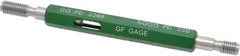 GF Gage - 1/4-28, Class 2B, Double End Plug Thread Go/No Go Gage - Hardened Tool Steel, Size 1 Handle Included - Makers Industrial Supply