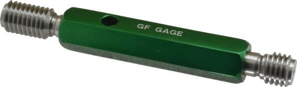 GF Gage - 9/16-12, Class 2B, Double End Plug Thread Go/No Go Gage - Hardened Tool Steel, Size 3 Handle Included - Makers Industrial Supply