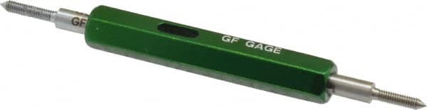 GF Gage - #1-72, Class 3B, Double End Plug Thread Go/No Go Gage - Hardened Tool Steel, Size 000 Handle Included - Makers Industrial Supply