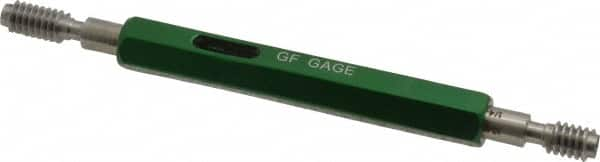 GF Gage - 1/4-20, Class 3B, Double End Plug Thread Go/No Go Gage - Hardened Tool Steel, Size 1 Handle Included - Makers Industrial Supply